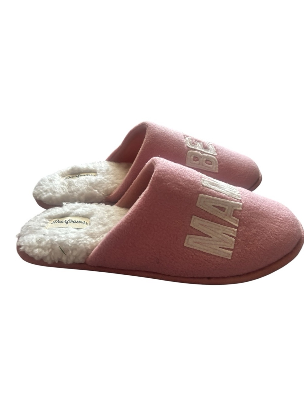 NWOT Pink "MAMA BEAR" Cozy Slippers Size Large (9-10) - Picture 2 of 5
